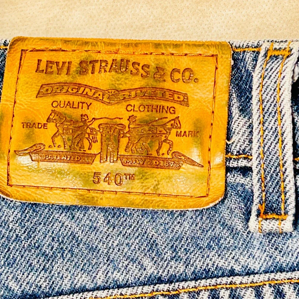 Levi's 540 Relaxed Fit Jeans‎ Men's W52 L30 Light Wash Denim Pants Brown Tab